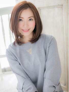 大波純一美容室パーティハン 暖色系カラー乾かすだけツヤ髪ボブディa小山20代30代40代