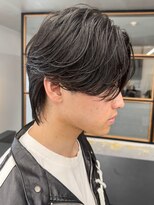 30代大人男性マッシュ×センターパートニュアンスパーマ
