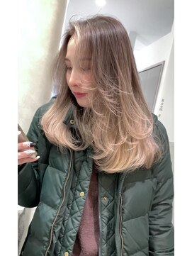 テラ 仙台(Tera) ミルクティーカラー グラデーションカラー バレイヤージュ