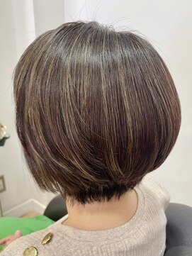 ジュイール 富士見ヶ丘(jouir) 富士見ヶ丘ショートイルミナカラー顔周りレイヤーカット白髪染め