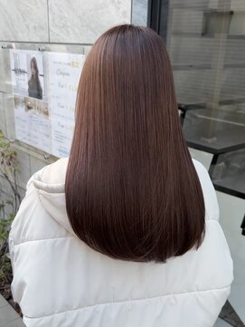 レイヤーカットブリーチなしチョコレートブラウン８トーン