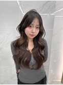 2wayバング 韓国前髪 シースルー レイヤーカット 顔周り