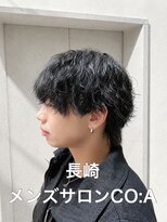 コア(CO:A)&nbsp;シャドウパーマ　メンズシースルーマッシュニュアンスパーマ韓国