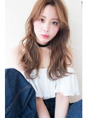 大人かわいいバレイヤージュとろみウェーブ