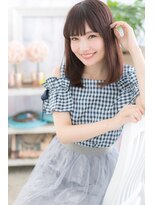 ミック ヘアアンドメイク アップ 駒込店(miq Hair&Make up)&nbsp;好感度大◎エアストレートミルクティーピンクb1