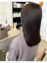 アンセム(anthe M) ツヤ髪ベージュ前髪カット韓国髪質改善トリートメント
