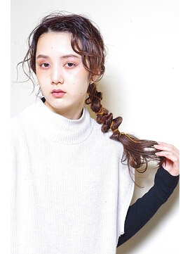 テラスコード(TERRACE CODE) 結婚式二次会ハーフアップ編み込みポニーテール