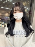 韓国風くびれヘア/ブルーブラック