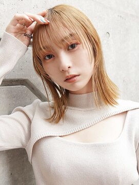 ラフィスヘアーリーフ 北山店(La fith hair Leaf) 【La fith】ブロンドベージュ×ミディアム