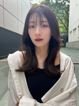 ロンドシェリ 仙台(Lond Cheri) オリーブベージュレイヤーカット仙台/韓国/前髪/ブリーチなし】