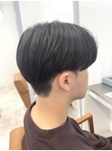 メンズカット前下がりマッシュ