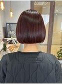 まとまる切りっぱなしボブ
