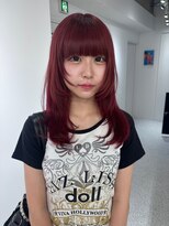 ペレ 渋谷(PELE)&nbsp;デザインカラー/レイヤーカット/ウェットヘア/オリーブベージュ