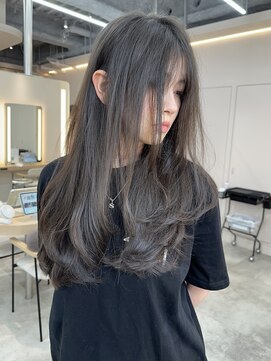 ウェイズトウキョウ 新宿店(Ways TOKYO) レイヤーカット グレージュ 韓国ヘア くびれヘア