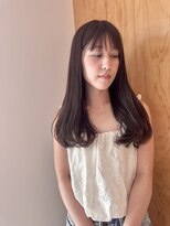 リノア 鵠沼海岸(LINOA)&nbsp;デザインカラー/レイヤーカット/ウェットヘア/オリーブベージュ