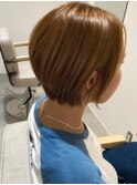 明るめが可愛い!ハイトーンショートボブ☆【中村隆寛】