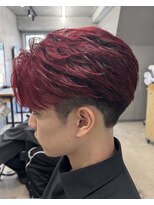 フイ 横浜センター北店(Hui)&nbsp;フェザーパーマ/グレーブルーカラー/刈り上げショートパンク