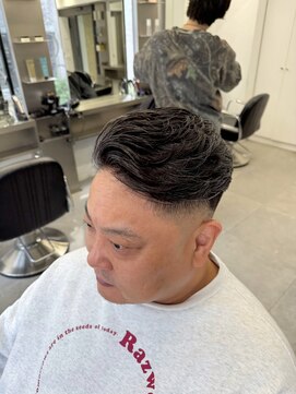 グルーマーズトウキョウ(GROOMER/S TOKYO) 神保町ブルーブラック韓国マッシュセンターパートメンズパーマ