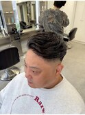 神保町ブルーブラック韓国マッシュセンターパートメンズパーマ☆
