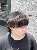 メンズ　シャドウパーマ　波巻スパイラルパーマ