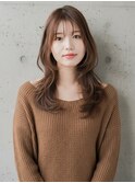 大人可愛い20代30代40代インナーカラー小顔ウルフレイヤーボブ 