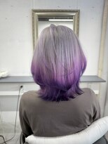 セレーネヘアーレイズ 梅田店(Selene hair Raise) デザイン パープルホワイト☆