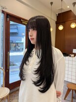 モク 立川(moc)&nbsp;韓国風レイヤーカットブリーチダブルカラー前髪