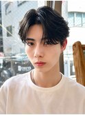 横浜マッシュフェザーパーマニュアンスパーマセンターパート韓国