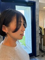 アンレーブ ヘア メイク&nbsp;顔まわりニュアンスの大人ショートボブ/20代30代40代/秋カラー