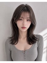 ネオリーブウリ 二子玉川店(Neolive uri) ミディアムヘア暗めカラーデザインカラーフェイスフレーミング