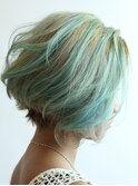 turquoise blue×siniyon beige