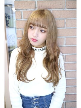 サロンドミルク 原宿(salon de MiLK) 【salon de MiLK 原宿】ミルクティベージュ×Mixウェーブ