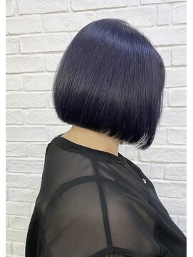 トハコ(&haco) ブルーバイオレット×前下がりボブ☆
