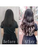 ホワイトベージュ#シールエクステ#リラックスウェーブ#小倉