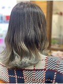 ブルーグレージュ×バレイヤージュ