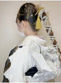 【Luccica】成人式ヘア×紐アレンジ