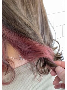 ミモザ(Mimosa) 《Mimosa》インナーカラー×ピンク×アディクシーカラー