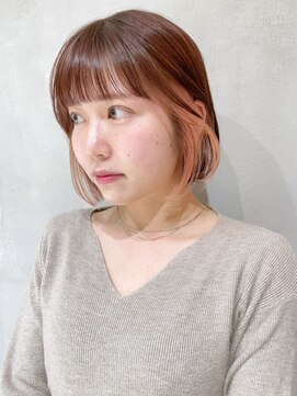 アイティーバイアルバム 下北沢店(IT by ALBUM) インナーペールピンク_外ハネボブセクションカラー_ba386791