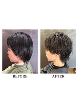 ヘアーメイク クーラ 行橋店(Hair make CURA)&nbsp;束感黒髪ナチュラル人気流行センターパート韓国風