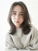 ◎似合わせ小顔カット外ハネくびれレイヤー大人かわいい前髪なし