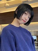 黒髪ミニボブ