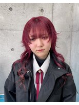 インク 渋谷(INK.)&nbsp;ワインレッド シャギーレイヤー