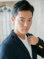 メンズヘア ビーセカンド 草加店(MENS HAIR B-2)&nbsp;30代40代アップバング黒髪フェザーショートX草加