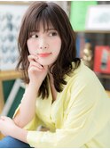 アッシュブラウンくせ毛ミディアムレイヤーc6北浦和20代30代40代
