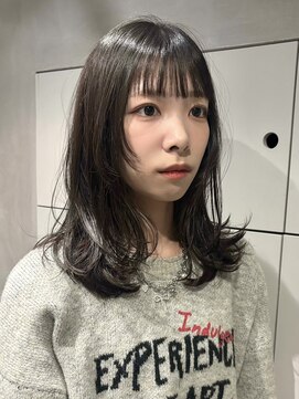 ハウ 心斎橋(how) 大人可愛いカラーグレージュアッシュくびれウルフロングレイヤー