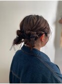ヘアアレンジ／ツインテール／ヘアセット／ツインリボン