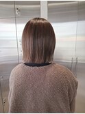 20代30代40代小顔切りっぱなし大人ボブイヤリングカラー