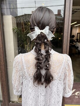 コレット ヘアー 大通(Colette hair) 編み下ろし/ツイン/ヘアセット/ヘアアレンジ/結婚式ヘア