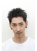 メンズスパイキーショートテーパーフェード
