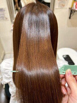 コルテ 倉敷西坂店(CoRte.) 韓国風ロングヘア/天使の輪/大人可愛い/アプリコットオレンジ/夏